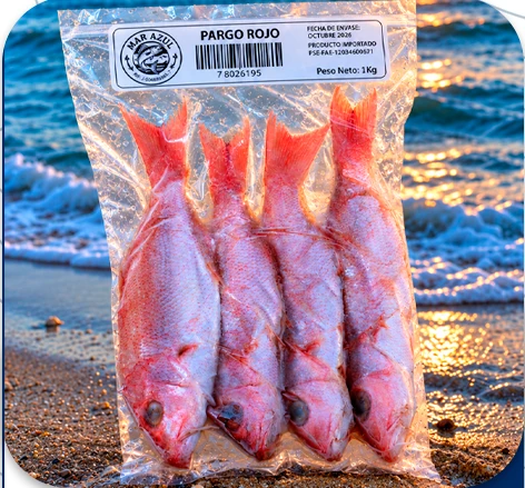 Pargo rojo, presentación empacada de Mar Azul