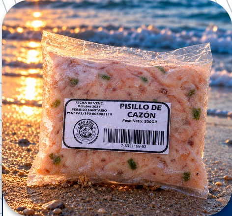 Pisillo de cazón, presentación empacada de Mar Azul