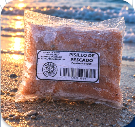 Pisillo de pescado, presentación empacada de Mar Azul