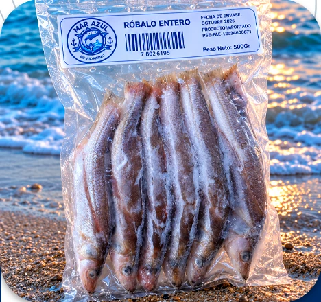 Róbalo pequeño, presentación empacada de Mar Azul