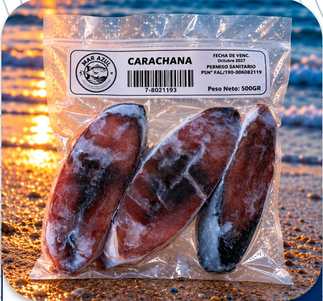 Rueda de carachana, presentación empacada de Mar Azul